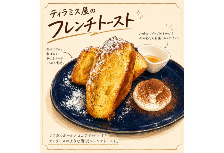 ティラミス屋のフレンチトースト